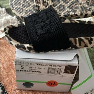 APL Black and Cream Sandals with Textured Design